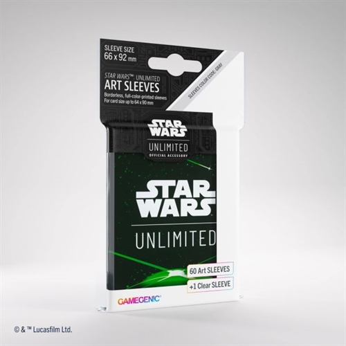 Star Wars Unlimited Art Sleeves (60 +1 stk) - Space Green - Gamegenic 